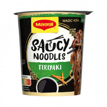 Maggi Magic Asia Saucy Noodles Teriyaki, Instant Nudel Snack, 1 Portion, 75 Gramm